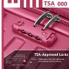 Angel Sar 6-Piece Luggage Set, Hardside Expandable Suitcases with Duffel Bags, Spinner Wheels TSA Lock, Rose Red - 2 of 4