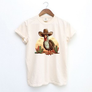 Simply Sage Market Women's  Garment Dyed Graphic Tee Turkey Bird Western - 1 of 2