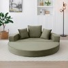 Okak Corduroy Lounge Convertible Floor Sofa Bed with Pillows,Round Futon Couch Sleeper Sofa for Living Room,Bedroom - 2 of 4