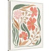 23"x28" Floral Abstract I by Veronique Charron: Modern Botanical Lithograph, Framed Canvas - Amanti Art - 2 of 4