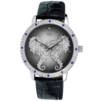Adee Kaye Women's Seahorsee Grey Dial Watch - AK2002-LBU