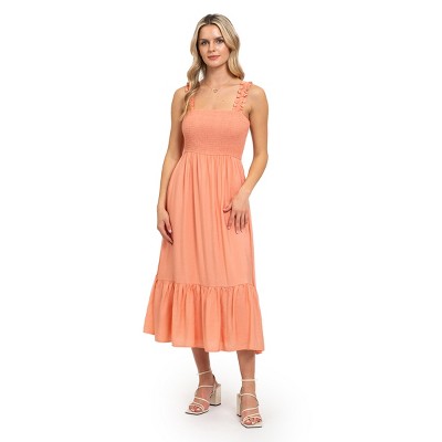 August Sky Women's Smocked Midi Dress