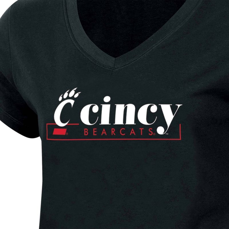 NCAA Cincinnati Bearcats Women&#39;s V-Neck T-Shirt, 3 of 4