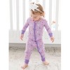 RuffleButts SoftSnooze Baby Girls Ruffle One Piece Convertible Pajamas - 3 of 4