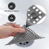 Unique Bargains Shower Drain Hair Catcher Square Drain Cover Silicone Strainer Hair Stopper - 3 of 4