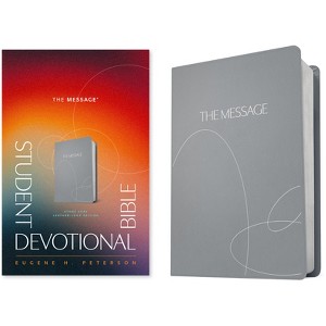 The Message Student Devotional Bible (Leather-Look, Stone Gray) - by  Eugene H Peterson (Leather Bound) - 1 of 1