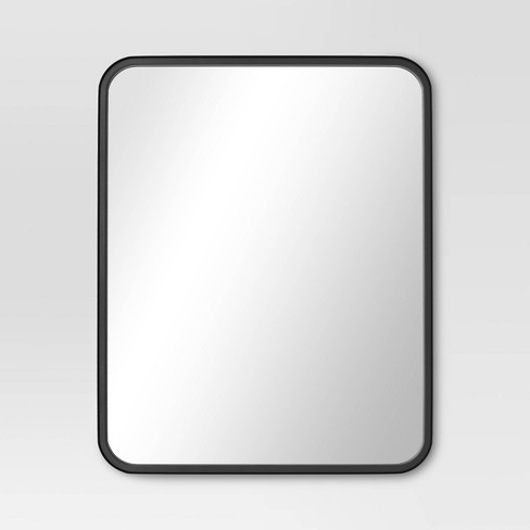 Rectangular black deals mirror