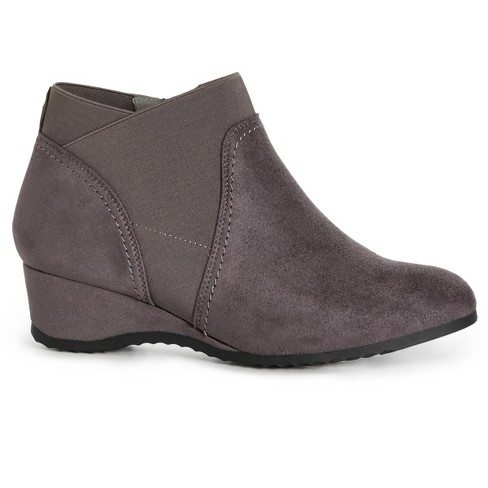 Women's Wide Fit Keira Ankle Boot - Grey | Cloudwalkers : Target