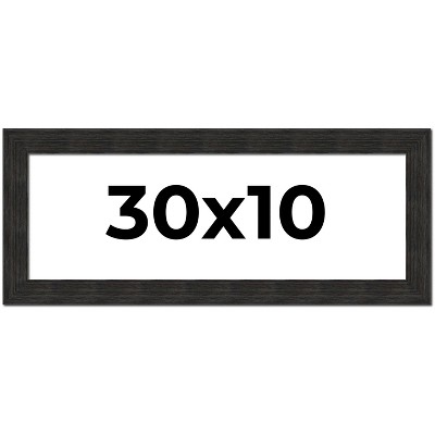 PosterPalooza | Panoramic Contemporary Black Picture Frame - UV Acrylic, Foam Board Backing, Hanging Hardware
