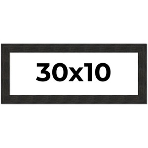 PosterPalooza | Panoramic Contemporary Black Picture Frame - UV Acrylic, Foam Board Backing, Hanging Hardware - 1 of 4