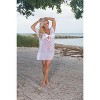 LA LEELA Women's Beachwear Summer Beach Dress Loose Swimming Bathing Suit Cover Ups for Women Large-X-Large White, Solid - 4 of 4