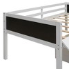 NicBex Twin Size Loft Bed with Slide & Climbing Wall,Fun Twin Loft Bed with Chalkboard Panels & Storage Bins,Low Loft Bed for Kids - 4 of 4