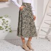 EXLURA Womens High Waist Polka Dot Pleated Skirt Midi Swing Skirt with Pockets - 4 of 4
