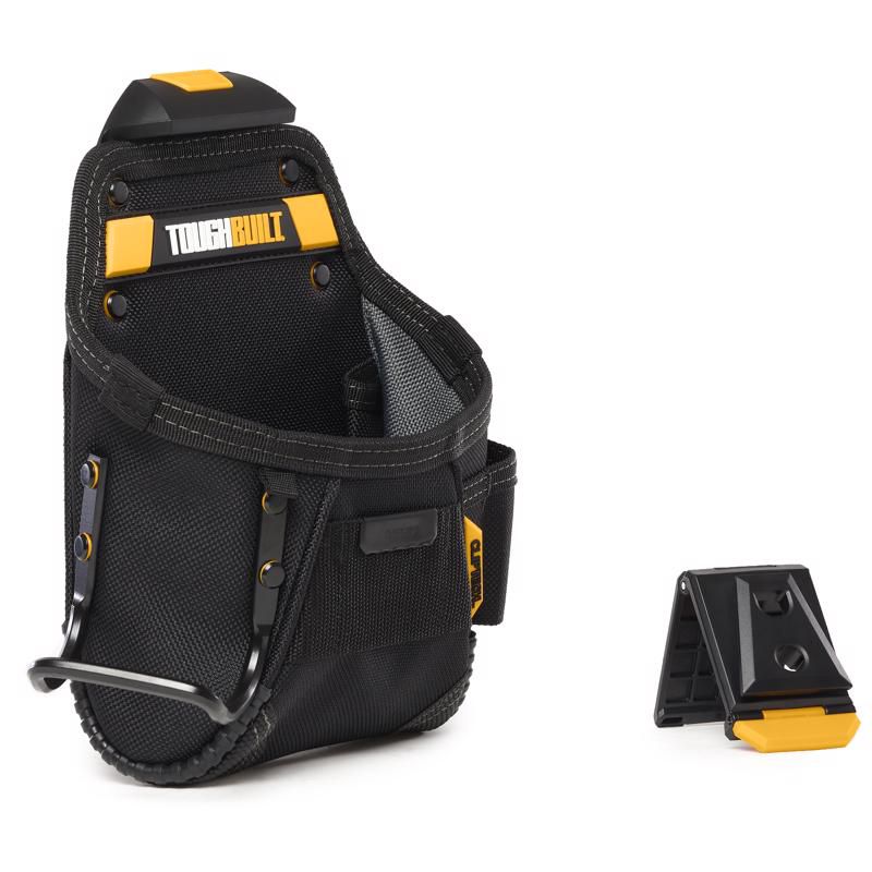 ToughBuilt 9.5 in. W X 10 in. H Project Pouch/Hammer Loop 6 pocket Black/Yellow 1 pc, 1 of 2