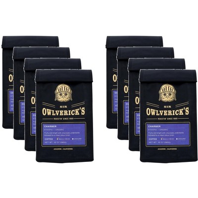 Sir Owlverick Organic Coffee Charmer Whole Bean Charmer Ethiopia - 10 oz (Case of 8)