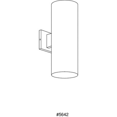 Progress Lighting, Fluorescent, Porcelain, 2-Light Wall Cylinder, Antique Bronze, LED, Shade Included