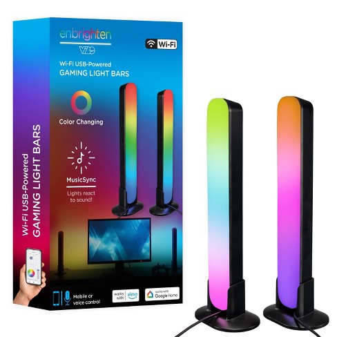 Enbrighten Vibe Wi-fi Spectrum Rgbic Gaming Light Bar With Music Sync ...