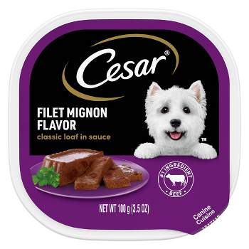 Cesar Classic Loaf in Sauce Filet Mignon Beef Flavor Adult Wet Dog Food - 3.5oz