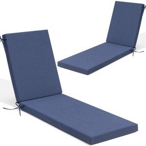 Crestlive Products Patio Outdoor Chaise Lounge Cushion Beige 2 PC - 1 of 4