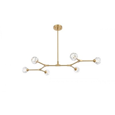 Elegant Lighting Zayne 6 Light Pendant in Gold