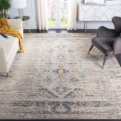 Boho-Chic Grey Multi Synthetic 8' x 10' Hand-Knotted Area Rug