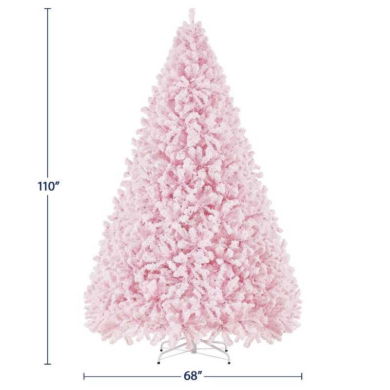 Yaheetech Pre-lit Flocked Artificial Christmas Tree with Foldable Stand, 4 of 9