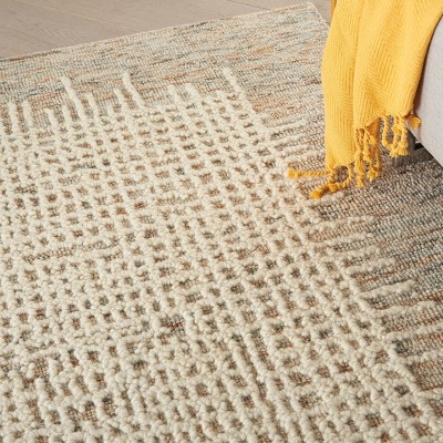 Handmade Beige/Multi Wool Tufted 5' x 7' Area Rug
