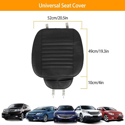 Black PVC Leather Car Seat Cushion Cover with Bamboo Charcoal Filling