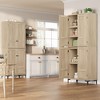 Storage Cabinet with 4 Doors Adjustable Shelves , Tall Kitchen Pantry Cabinet for Dining Room ，5 Tier tall Cabinet  for Kitchen - 4 of 4