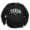 Simply Sage Market S.W.Smiley Teach Varsity Arched Garment Dyed Long Sleeve - 3 of 4