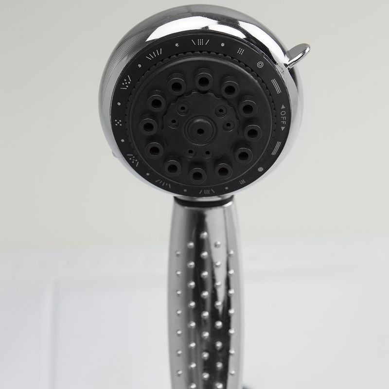 Home Basics  8 Function Chrome Plated Steel  Shower Head Massager, 3 of 7