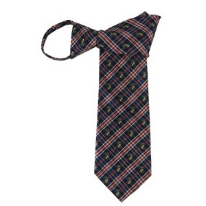 Men's Plaid 3.5 Inch W And 20 Inch L Zipper Neckties - 1 of 3
