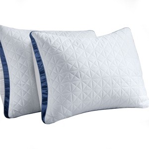 Itopfox Queen Size Pillows Set of 2, Luxury Hotel Pillow for Sleeping, Supportive Breathable Down Alternative Gusseted Pillow for Side Stomach - 1 of 4