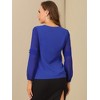 INSPIRE CHIC Women's Chiffon Semi Sheer Keyhole Neck Elegant Work Blouse - 4 of 4
