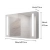 Bathroom Mirror, 3 Touch Switches, 36¡Á24 Inch LED, Anti Fog, 3000-6000K Color Temperature Double Door - 2 of 4