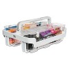 deflecto Stackable Caddy Organizer with S, M and L Containers, Plastic, 10.5 x 14 x 6.5, White Caddy/Clear Containers - 3 of 4