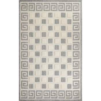 Traditional Geometric Infinity Border Indoor Outdoor Area Rug by Blue Nile Mills 