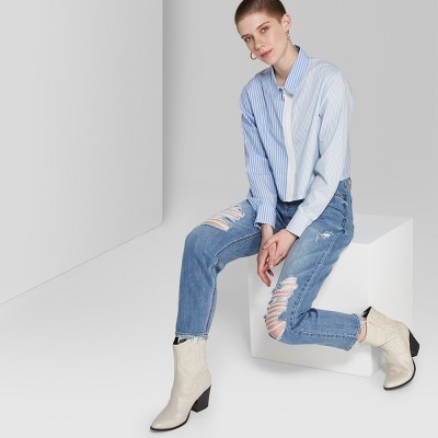 high rise mom jeans