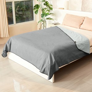 Catalonia Waterproof Leakproof Bed Blankets, Reversible Cozy Bed Sofa Cover Protector Washable Fleece Blanket for Couples - 1 of 4