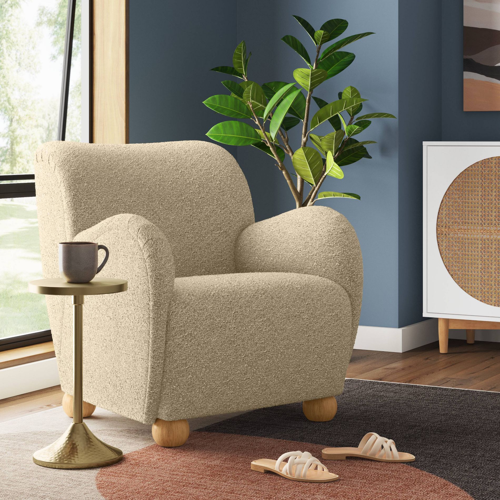 Rumi Armchair in Milano Buff - Threshold™
