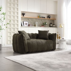NicBex Chenille Bean Bag Chair with Handle Design and Armrests,Lazy Sofa Chair with High-Rebound Foam Core,Lounge Chair for Living Room - 1 of 4