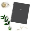 Blue Sky 2024-25 Weekly/Monthly Spanish Planner 11"x8.5" Wirebound Solid Charcoal: Student Agenda, July-June, Adult - 2 of 4
