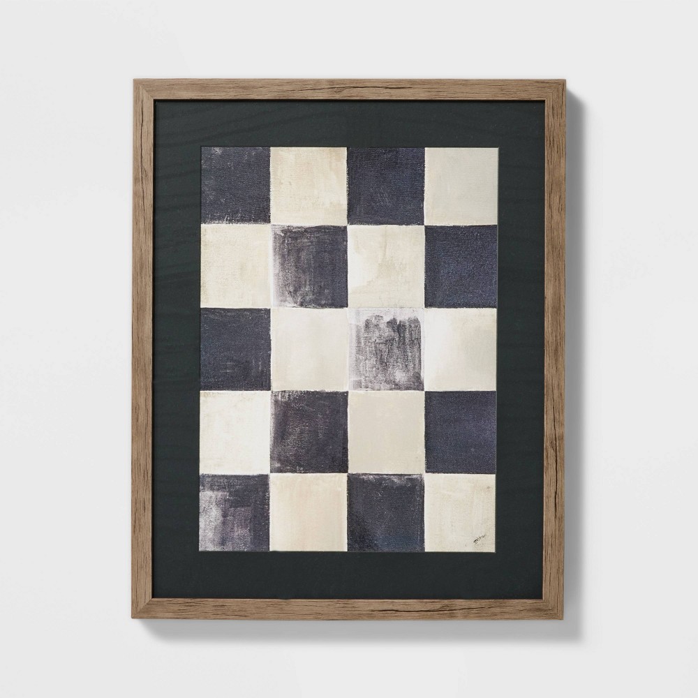 Photos - Other Decoration 16" x 20" Checkerboard Framed Wall Art - Threshold™ designed with Studio M