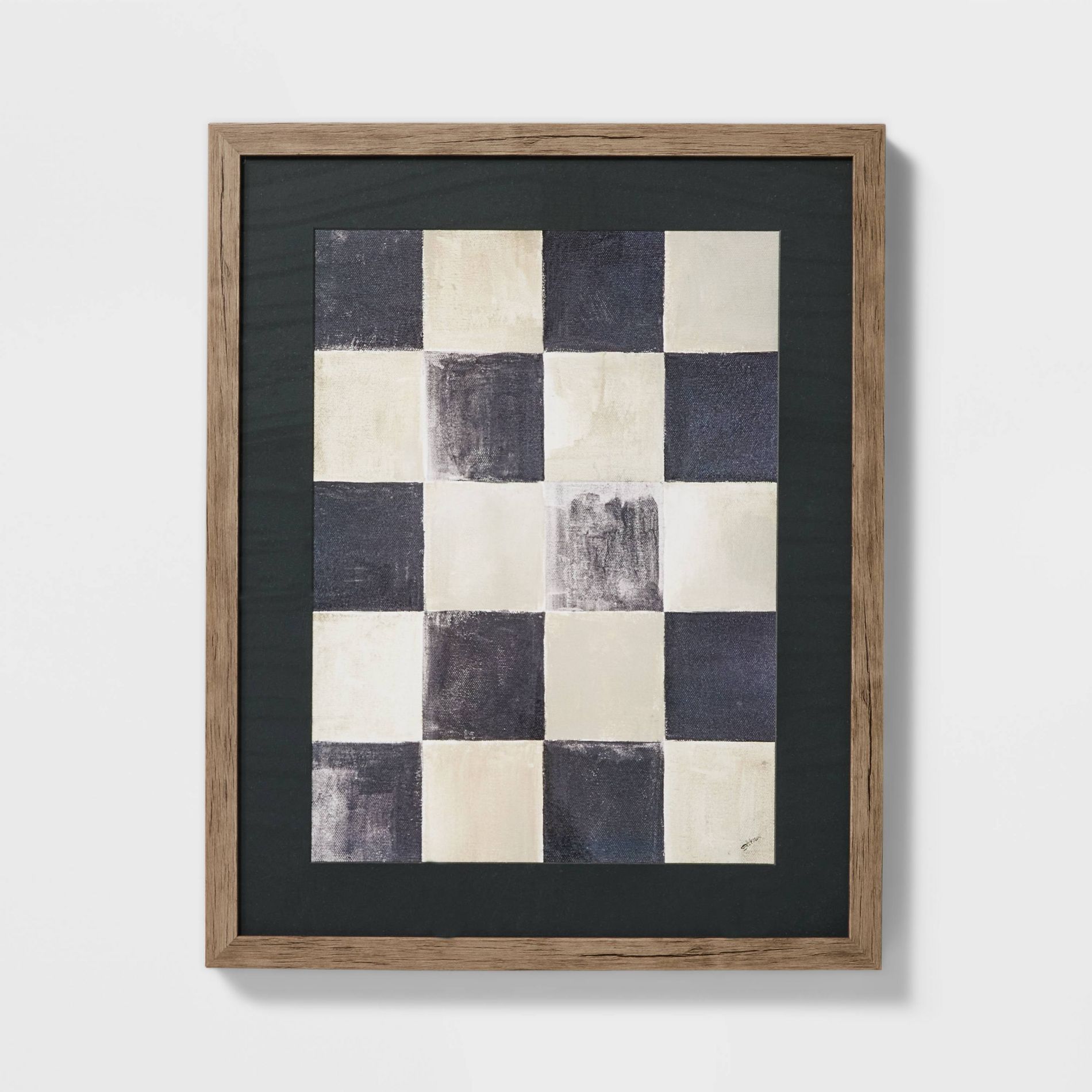 16" x 20" Checkerboard Framed Wall Art - Threshold™ designed with Studio McGee: Modern Geometric Decor, Sawtooth Back