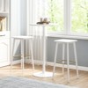 Tangkula Round Bar Table Set of 4 w/Adjustable Height & Metal Base Modern Cocktail Table - 3 of 4