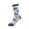 Languages of the World Socks (How to say "Hello") Small (Ages 3-5) Grey from the Sock Panda - 3 of 3