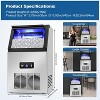 SOZT 14 in Commercial Ice Machine: 100 lb./24H, 20 lb. Storage - Freestanding with Dual Water Inlet & Stainless Steel - 3 of 4