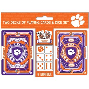 MasterPieces Officially Licensed NCAA Clemson Tigers 2-Pack Playing cards & Dice set for Adults - 1 of 4