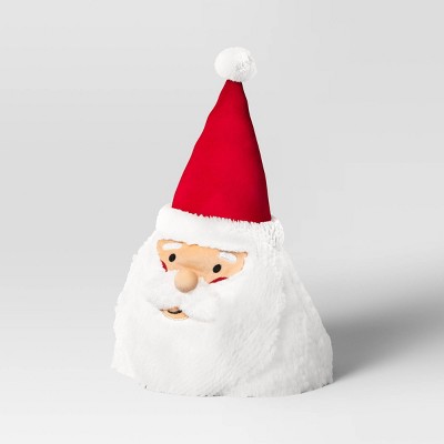 14" Santa Face Christmas Hat - Wondershop™: Red & White Polyester Costume Headwear, Adult Seasonal Accessory