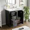 NicBex 30" Bathroom Vanities with Ceramic Sink Combo,Solid Wood&MDF Storage Cabinet for Bathroom,Chic Vanity Set,4"Faucet Hole(No Faucet) - 4 of 4